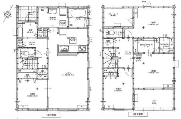 豊橋市東脇、新築一戸建ての間取り画像です