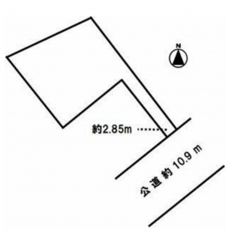 豊橋市東小浜町、土地の間取り画像です