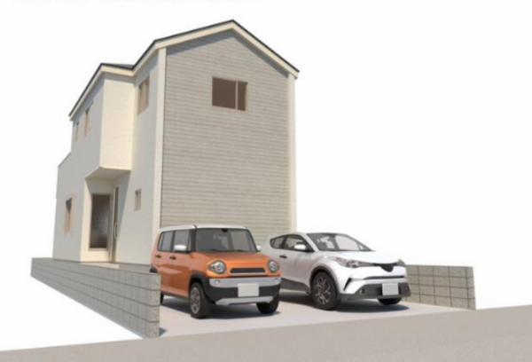 豊橋市西幸町、新築一戸建ての外観画像です