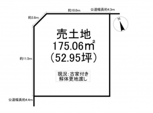 豊橋市弥生町、土地の間取り画像です