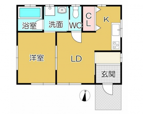豊橋市大村町、中古一戸建ての間取り画像です