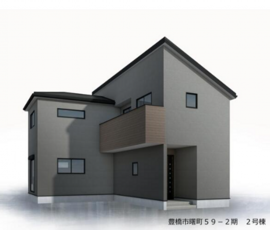豊橋市曙町、新築一戸建ての完成予想図（外観）画像です