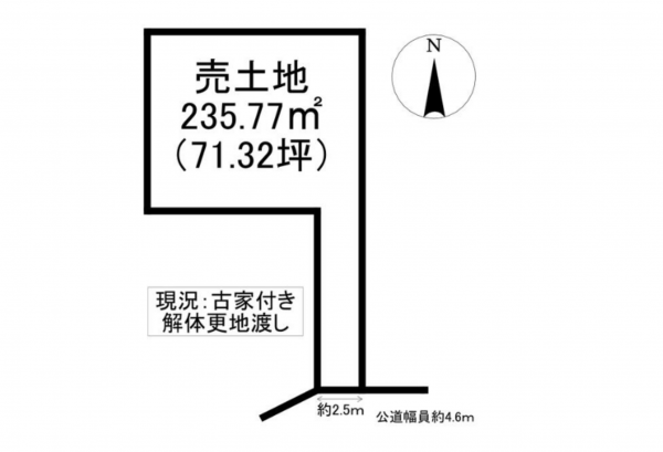 豊橋市牛川町、土地の間取り画像です