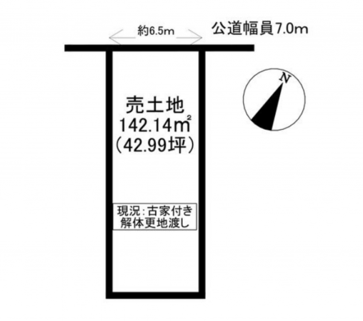 豊橋市牟呂町、土地の間取り画像です