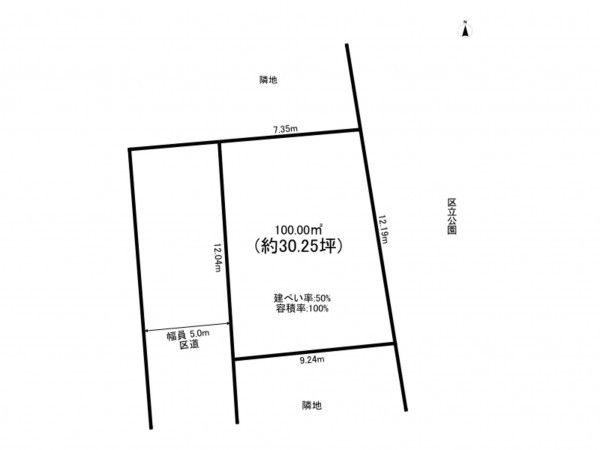 練馬区大泉学園町、土地の間取り画像です
