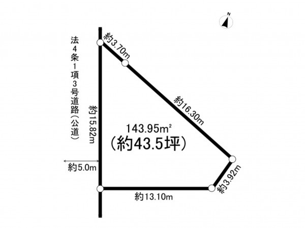 練馬区土支田、土地の間取り画像です