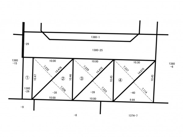 練馬区大泉学園町、土地の間取り画像です