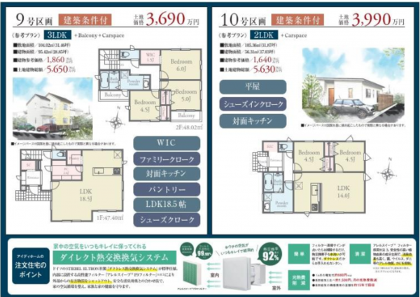 練馬区西大泉、土地の建築プラン例画像です