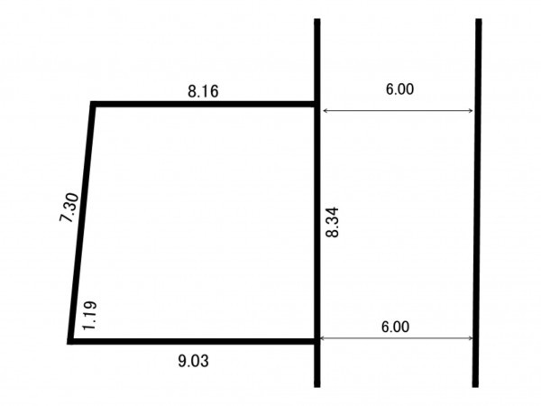 豊島区東池袋、土地の間取り画像です