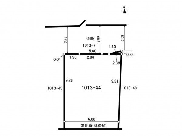 板橋区赤塚新町、土地の間取り画像です