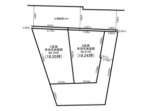 中野区中央、土地の間取り画像です