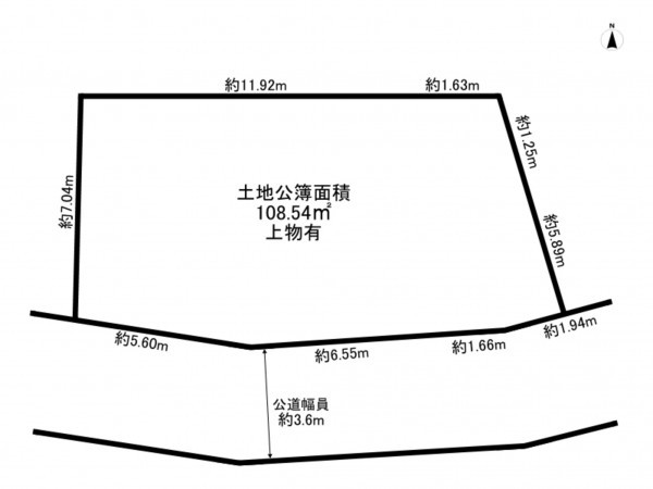 中野区若宮、土地の間取り画像です