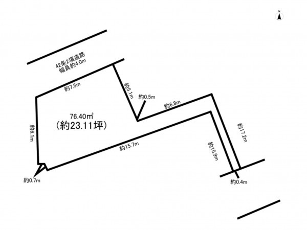新宿区北新宿、土地の間取り画像です