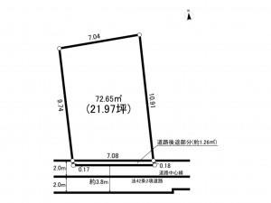 中野区沼袋、土地の間取り画像です