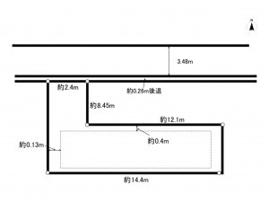 北区赤羽西、土地の間取り画像です