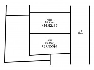 新宿区西落合、土地の間取り画像です
