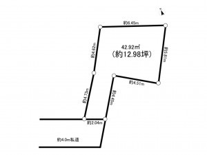 北区赤羽西、土地の間取り画像です