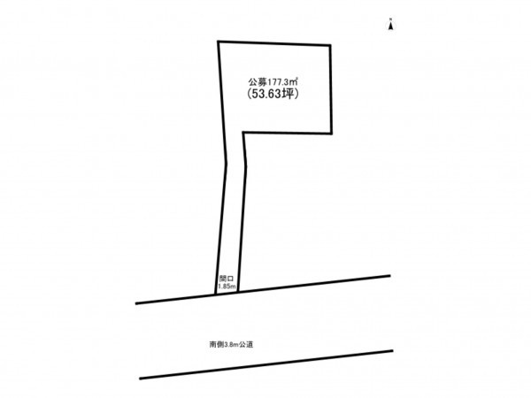 板橋区西台、土地の間取り画像です