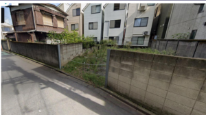 中野区弥生町、土地の前面道路を含む現地写真画像です