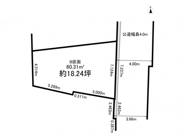 中野区中央、土地の間取り画像です