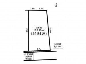 板橋区西台、土地の間取り画像です