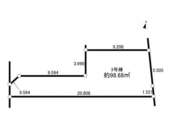 練馬区石神井台、土地の間取り画像です
