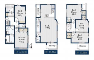板橋区志村、土地の建築プラン例画像です