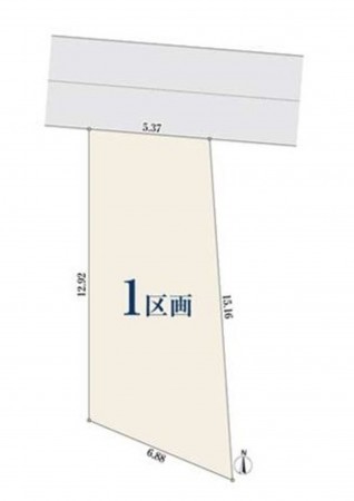 板橋区志村、土地の間取り画像です