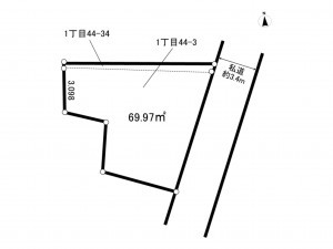 中野区新井、土地の間取り画像です