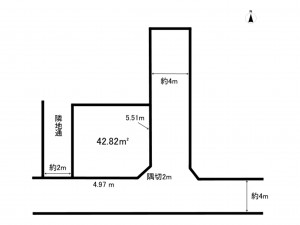 練馬区豊玉北、土地の間取り画像です