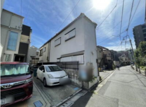 北区中里、土地の前面道路を含む現地写真画像です