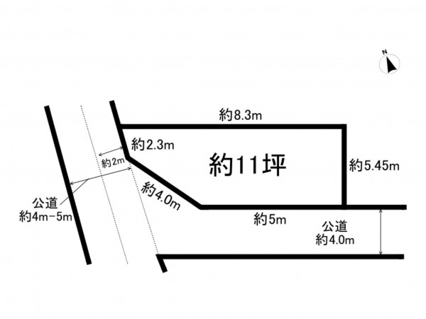 北区中里、土地の間取り画像です