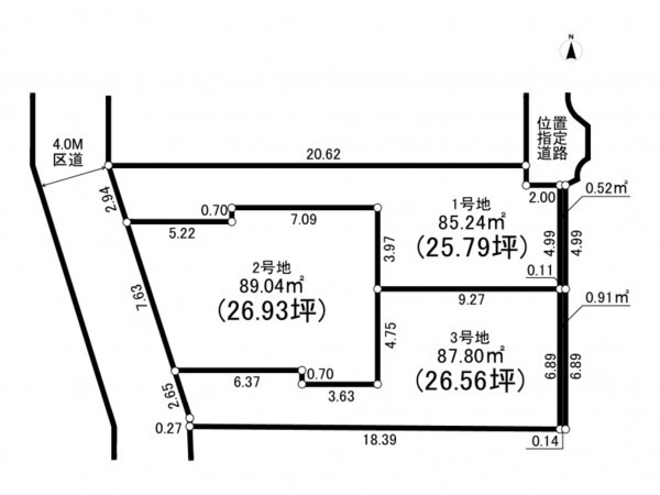 練馬区富士見台、土地の間取り画像です