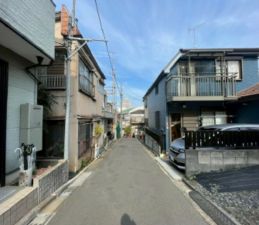 板橋区中台、土地の前面道路を含む現地写真画像です