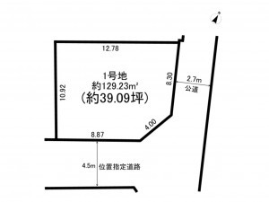 練馬区西大泉町、土地の間取り画像です