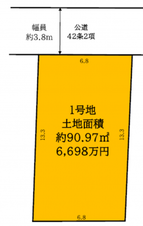 練馬区関町北、土地の間取り画像です