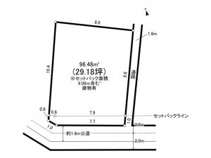 板橋区西台、土地の間取り画像です