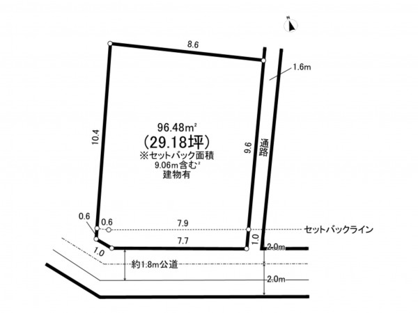 板橋区西台、土地の間取り画像です