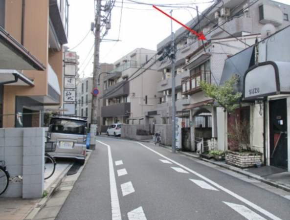 豊島区南池袋、土地の前面道路を含む現地写真画像です