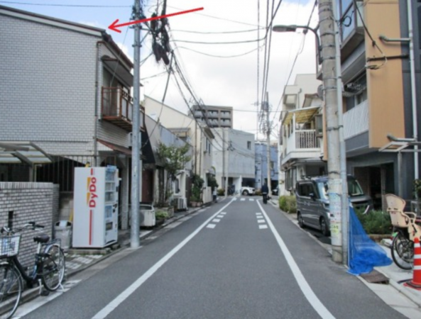 豊島区南池袋、土地の前面道路を含む現地写真画像です