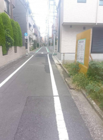 豊島区西池袋、土地の前面道路を含む現地写真画像です