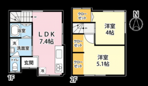 板橋区赤塚、土地の建築プラン例画像です