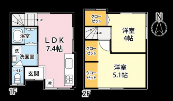 板橋区赤塚、土地の建築プラン例画像です