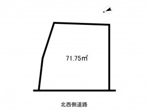 板橋区中台、土地の間取り画像です