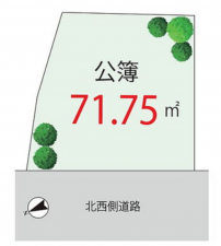 板橋区中台、土地の間取り画像です
