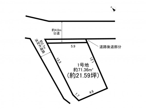 北区神谷、土地の間取り画像です