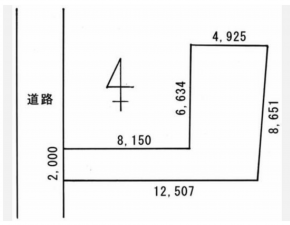 中野区大和町、土地の間取り画像です
