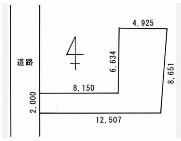 中野区大和町、土地の間取り画像です