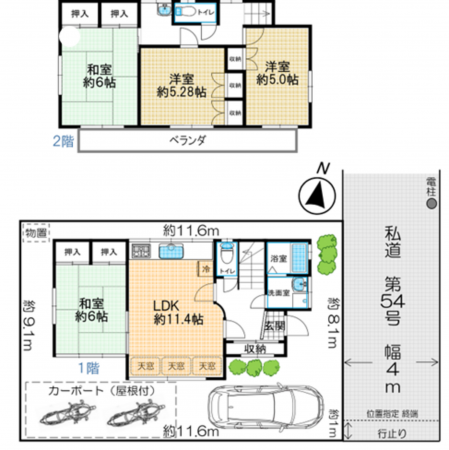 練馬区大泉学園町、土地の建築プラン例画像です
