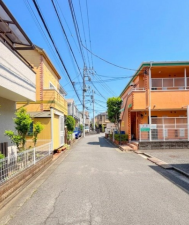 練馬区田柄、土地の前面道路を含む現地写真画像です